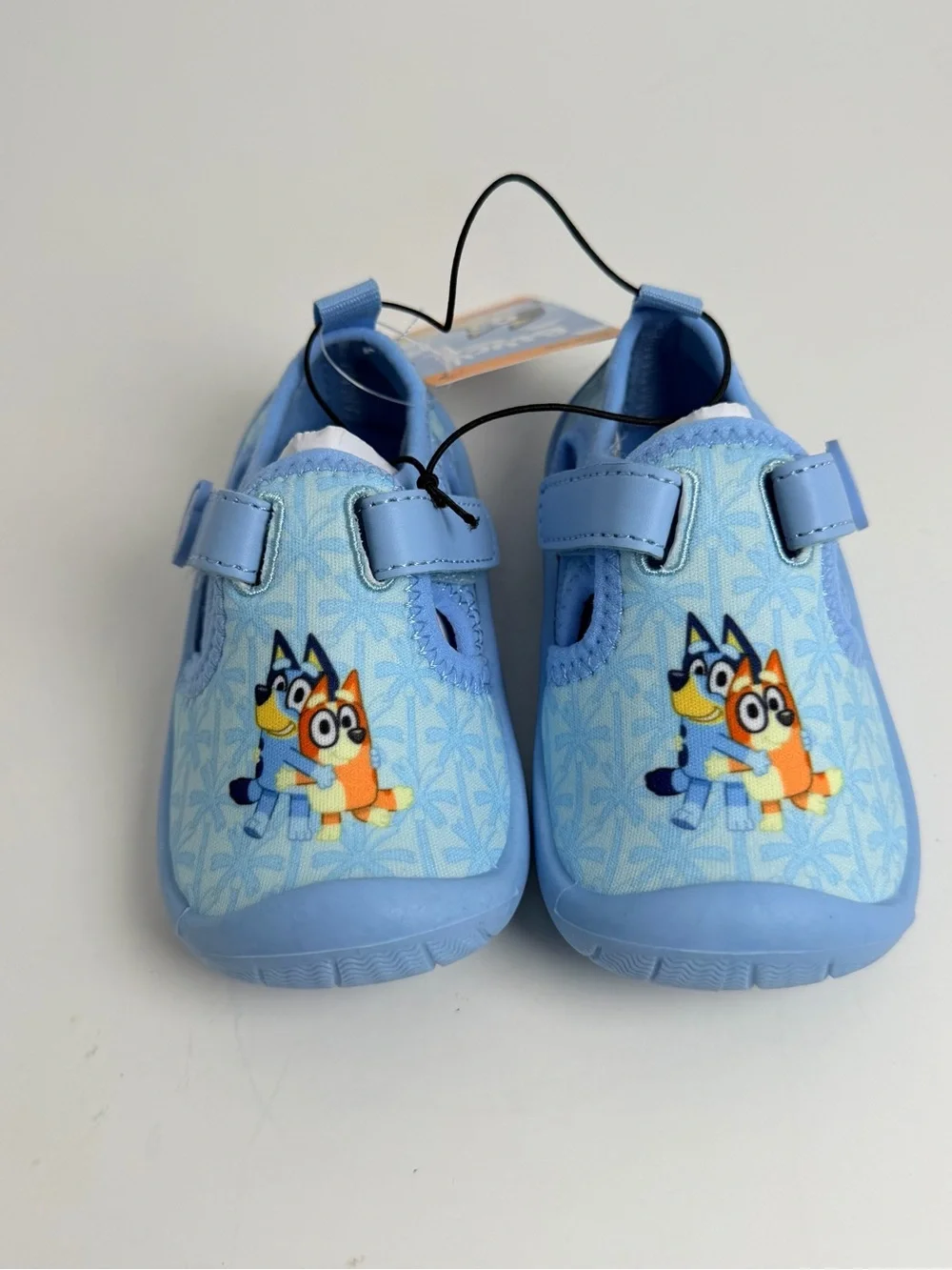 Kids' Light Blue Character Water Shoes with Easy Hook-and-Loop Strap
